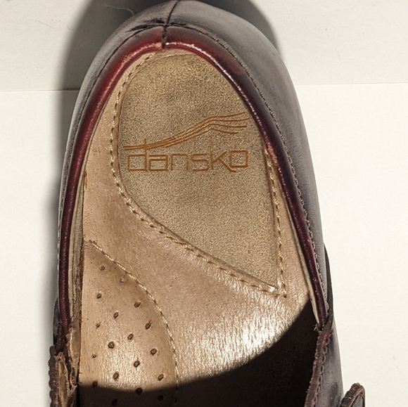 Danako Solstice Professional Clog Cordovan Maroon Oiled Red Mule Women's Size 37 - Picture 7 of 11